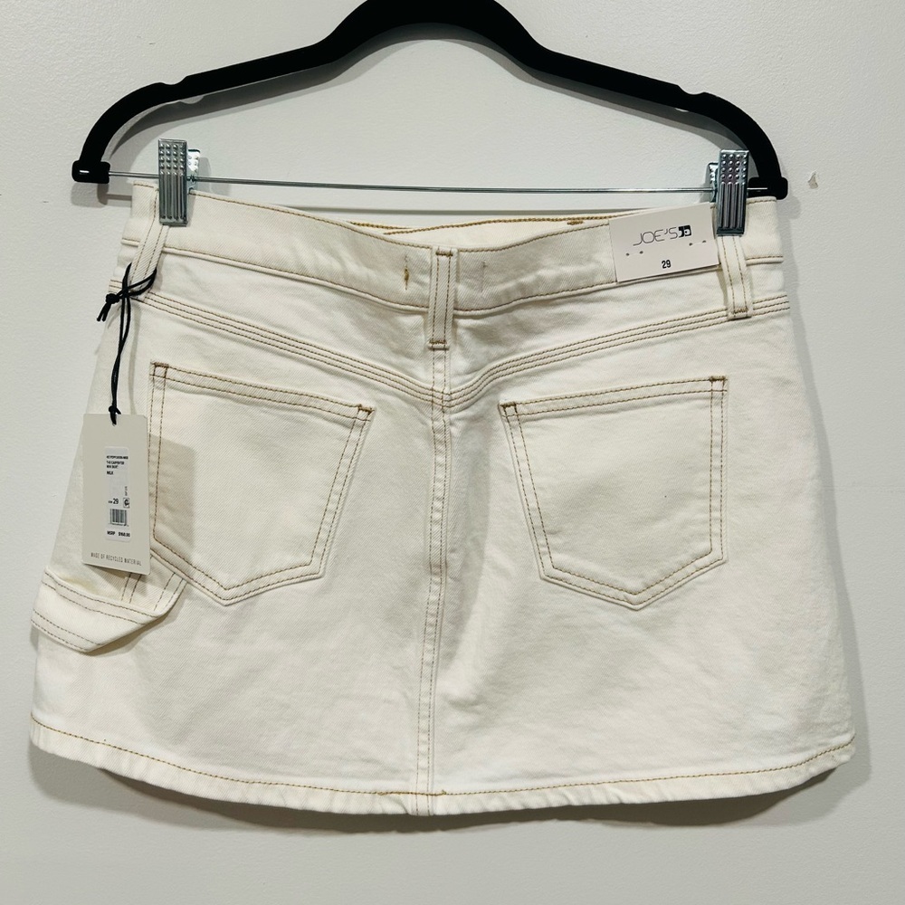 Joe's Jeans White Denim Mini Skirt Women's Size 29 High Rise Stretch NWT - Picture 7 of 10
